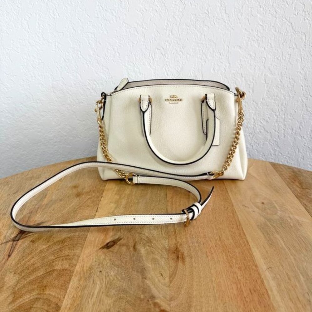 Coach White Mini Sage Carryall Bag